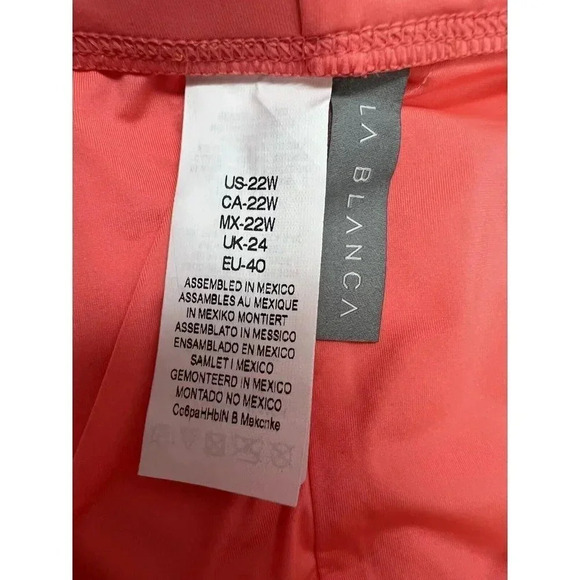 NWT-La Blanca Island Goddess Side Shirred High Waist Bottom-22W-Bird of Paradise - Picture 3 of 4